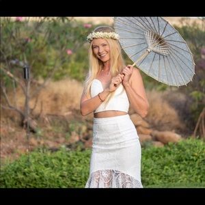 2 piece lace wedding dress